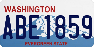 WA license plate ABE1859