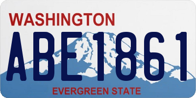 WA license plate ABE1861