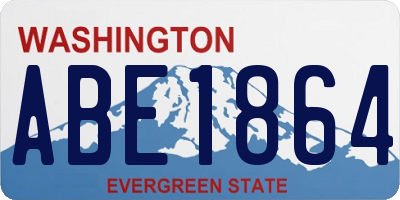 WA license plate ABE1864