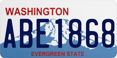 WA license plate ABE1868