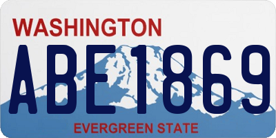 WA license plate ABE1869