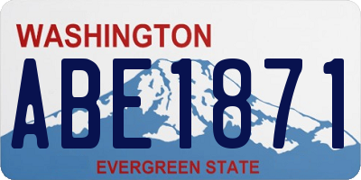 WA license plate ABE1871