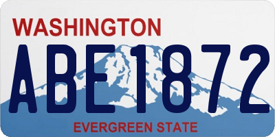 WA license plate ABE1872