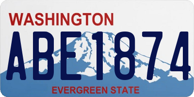 WA license plate ABE1874