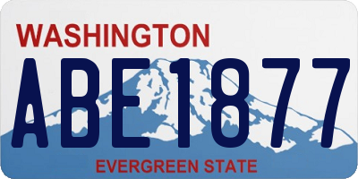 WA license plate ABE1877
