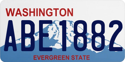 WA license plate ABE1882