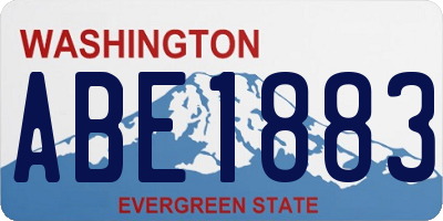 WA license plate ABE1883