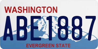 WA license plate ABE1887