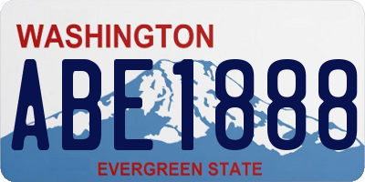 WA license plate ABE1888