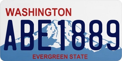 WA license plate ABE1889