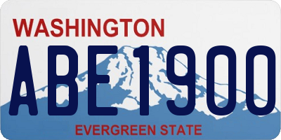 WA license plate ABE1900