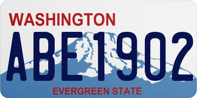 WA license plate ABE1902