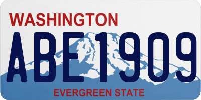 WA license plate ABE1909