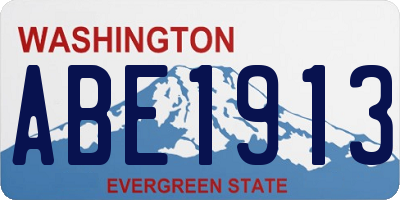 WA license plate ABE1913