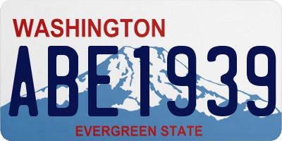 WA license plate ABE1939