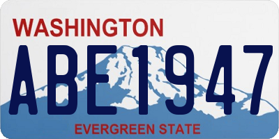 WA license plate ABE1947