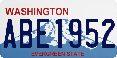 WA license plate ABE1952