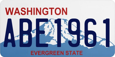 WA license plate ABE1961