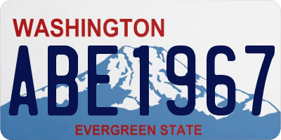 WA license plate ABE1967