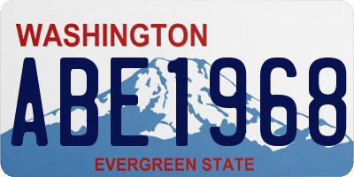 WA license plate ABE1968