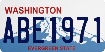WA license plate ABE1971