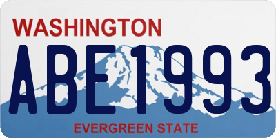 WA license plate ABE1993