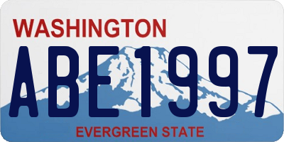 WA license plate ABE1997