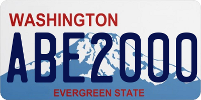 WA license plate ABE2000
