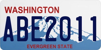 WA license plate ABE2011