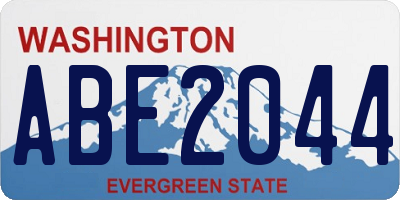 WA license plate ABE2044