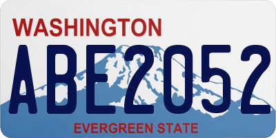 WA license plate ABE2052
