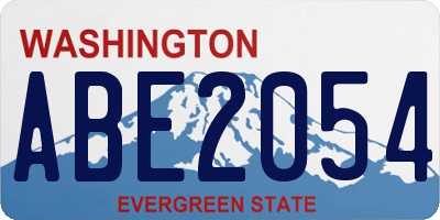 WA license plate ABE2054