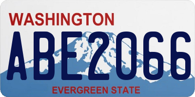 WA license plate ABE2066