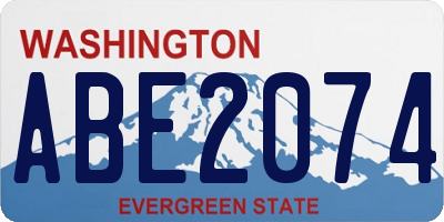 WA license plate ABE2074