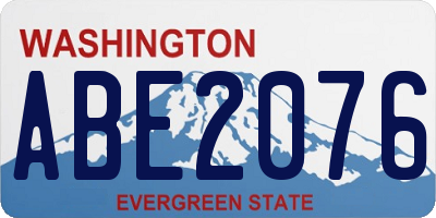 WA license plate ABE2076