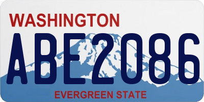 WA license plate ABE2086