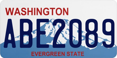 WA license plate ABE2089