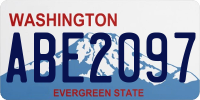 WA license plate ABE2097