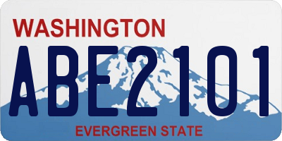 WA license plate ABE2101