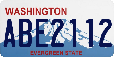 WA license plate ABE2112