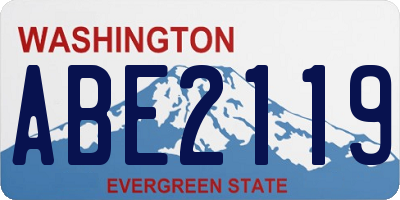 WA license plate ABE2119