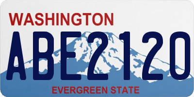 WA license plate ABE2120