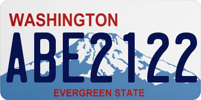 WA license plate ABE2122