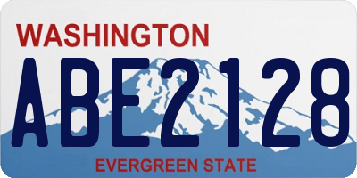 WA license plate ABE2128