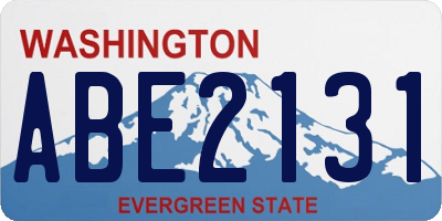 WA license plate ABE2131