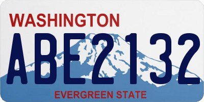 WA license plate ABE2132