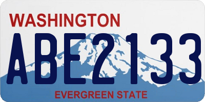 WA license plate ABE2133