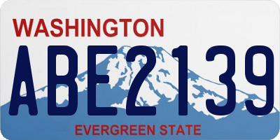 WA license plate ABE2139