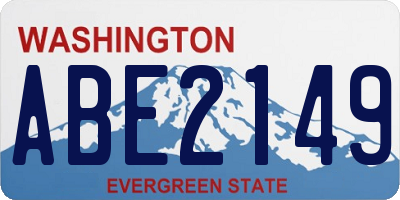 WA license plate ABE2149