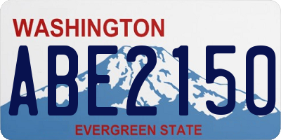 WA license plate ABE2150
